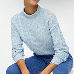 J Crew Factory Rollneck Cable Sweater S